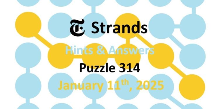 Daily Strands 314 Answers Today - 11th January 2025