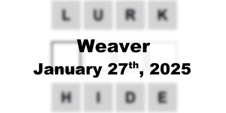 Daily Weaver Answers - 27th January 2025
