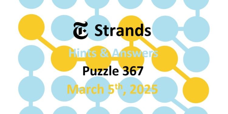 Daily Strands 367 Answers Today - 5th March 2025