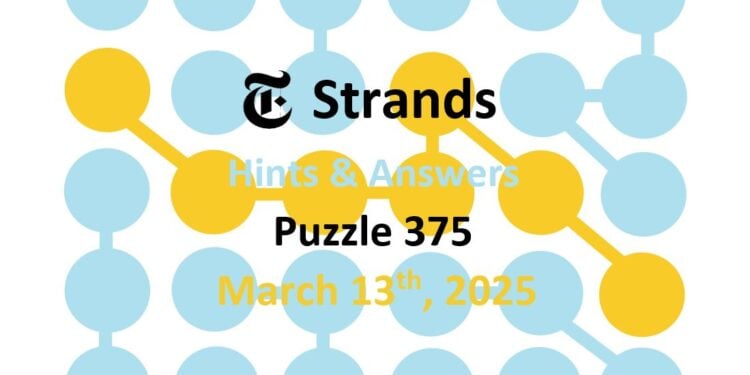 Daily Strands 375 Answers Today - 13th March 2025