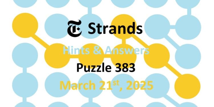 Daily Strands 383 Answers Today - 21st March 2025
