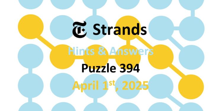 Daily Strands 394 Answers Today - 1st April 2025