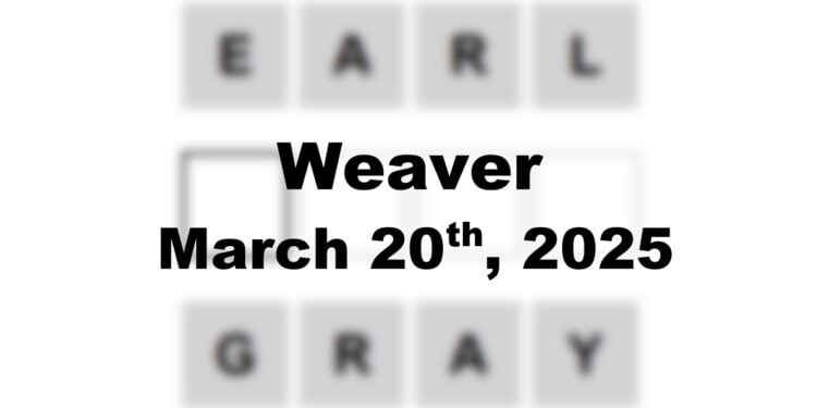 Daily Weaver Answers - 20th March 2025