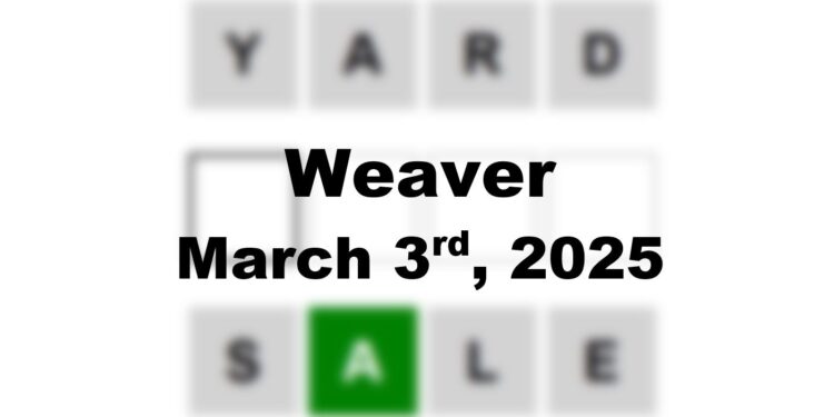 Daily Weaver Answers - 3rd March 2025