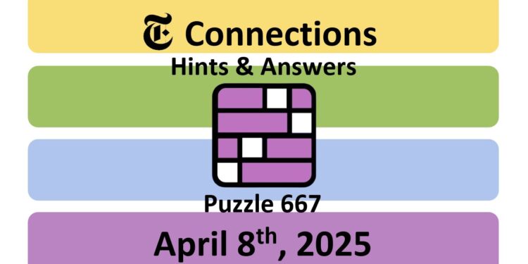 Daily NYT Connections 667 Answers - April 8th 2025