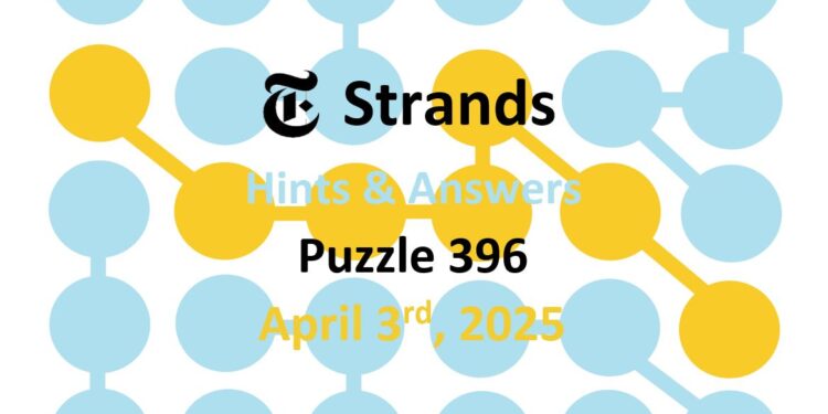 Daily Strands 396 Answers Today - 3rd April 2025
