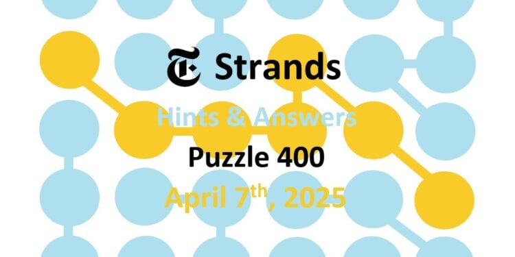 Daily Strands 400 Answers Today - 7th April 2025