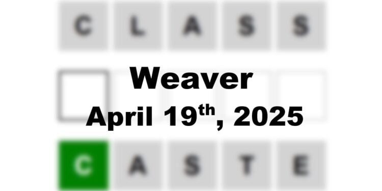 Daily Weaver Answers - 19th April 2025