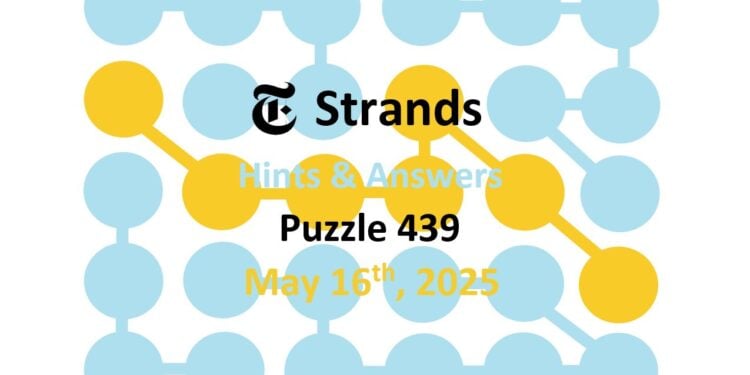 Daily Strands 439 Answers Today - 16th May 2025