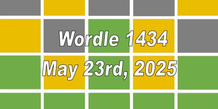Daily Wordle 1434 - 23rd May 2025