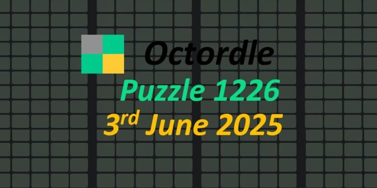 Daily Octordle 3rd June 2025 Answers Today 1226