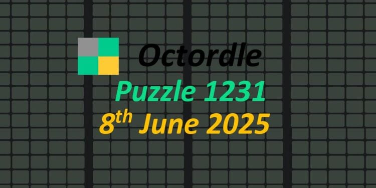 Daily Octordle 8th June 2025 Answers Today 1231