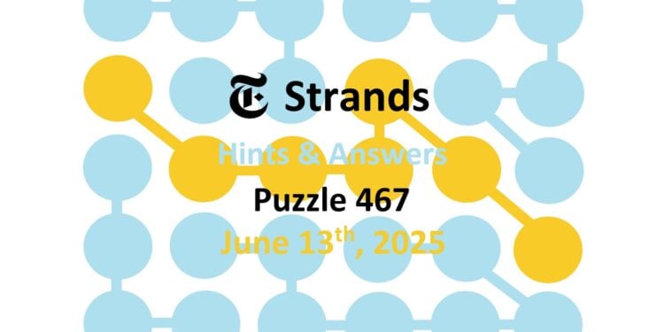Daily Strands 467 Answers Today - 13th June 2025