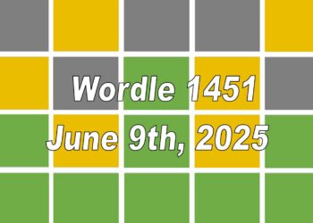 ‘Wordle’ Answer Today 1451 June 9th 2025 – Hints and Solution (6/9/25)