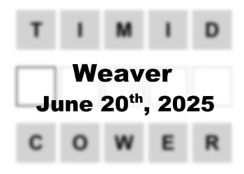 ‘Wordle’ Answer Today 1462 June 20th 2025 – Hints and Solution (6/20/25)