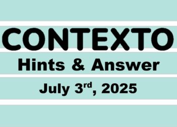 ‘Wordle’ Answer Today 1475 July 3rd 2025 – Hints and Solution (7/3/25)