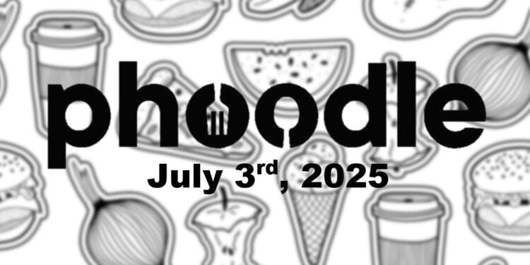 Daily Phoodle - 3rd July 2025