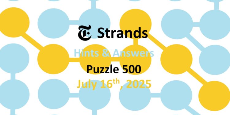 Daily Strands 500 Answers Today - 16th July 2025