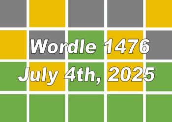 ‘Wordle’ Answer Today 1476 July 4th 2025 – Hints and Solution (7/4/25)