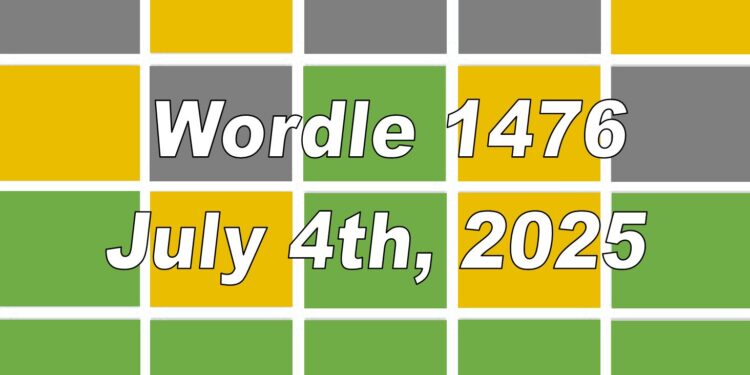 Daily Wordle 1476 - 4th July 2025