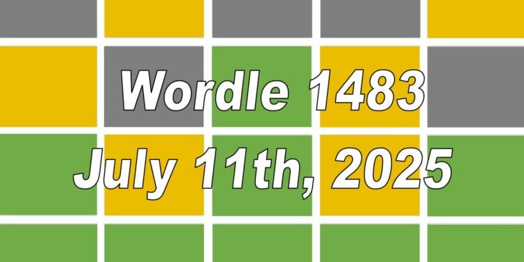 Daily Wordle 1483 - 11th July 2025