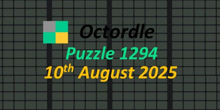 Daily Octordle 10th August 2025 Answers Today 1294