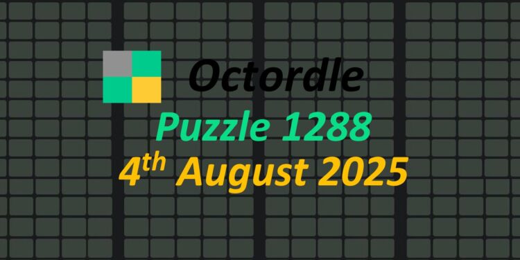 Daily Octordle 4th August 2025 Answers Today 1288