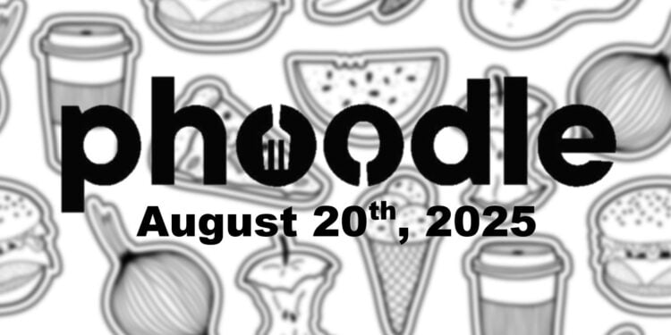 Daily Phoodle - 20th August 2025