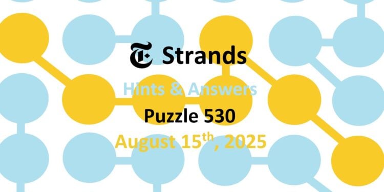 Daily Strands 530 Answers Today - 15th August 2025