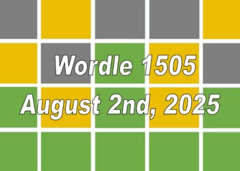‘Wordle’ Answer Today 1505 August 2nd 2025 – Hints and Solution (8/2/25)