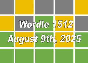‘Wordle’ Answer Today 1512 August 9th 2025 – Hints and Solution (8/9/25)