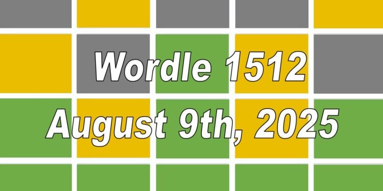 Daily Wordle 1512 - 9th August 2025