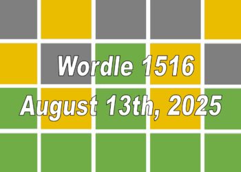 ‘Wordle’ Answer Today 1516 August 13th 2025 – Hints and Solution (8/13/25)