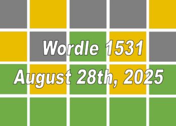 ‘Wordle’ Answer Today 1531 August 28th 2025 – Hints and Solution (8/28/25)