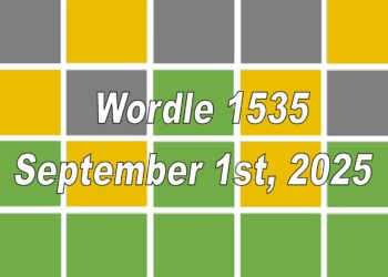 ‘Wordle’ Answer Today 1535 September 1st 2025 – Hints and Solution (9/1/25)