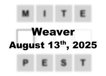 ‘Wordle’ Answer Today 1516 August 13th 2025 – Hints and Solution (8/13/25)