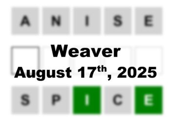 ‘Wordle’ Answer Today 1520 August 17th 2025 – Hints and Solution (8/17/25)
