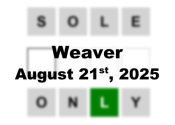 ‘Wordle’ Answer Today 1524 August 21st 2025 – Hints and Solution (8/21/25)