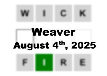 Today’s ‘Weaver’ Answer: August 4th 2025 Hints and Solution