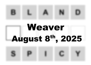 ‘Wordle’ Answer Today 1511 August 8th 2025 – Hints and Solution (8/8/25)