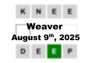 ‘Wordle’ Answer Today 1512 August 9th 2025 – Hints and Solution (8/9/25)