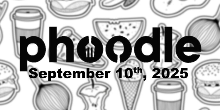 Daily Phoodle - 10th September 2025