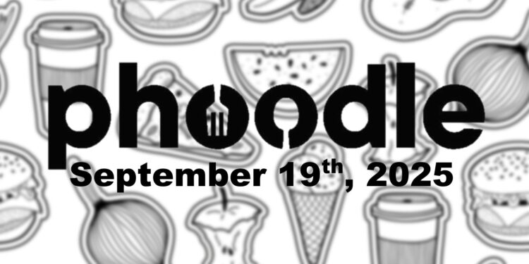 Daily Phoodle - 19th September 2025