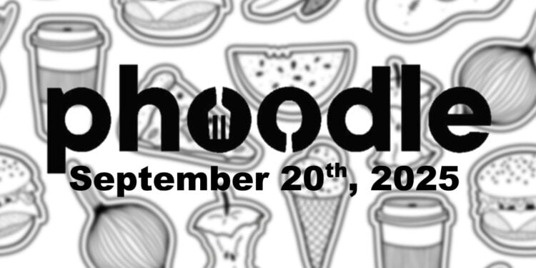 Daily Phoodle - 20th September 2025
