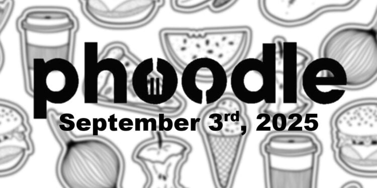 Daily Phoodle - 3rd September 2025