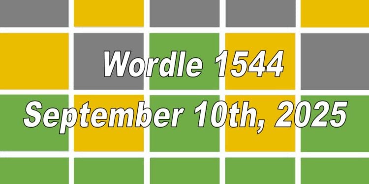 Daily Wordle 1544 - 10th September 2025