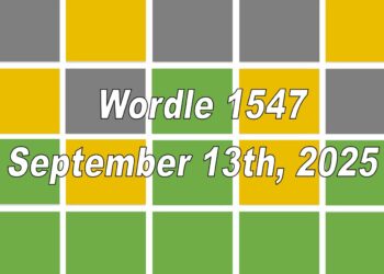 ‘Wordle’ Answer Today 1547 September 13th 2025 – Hints and Solution (9/13/25)