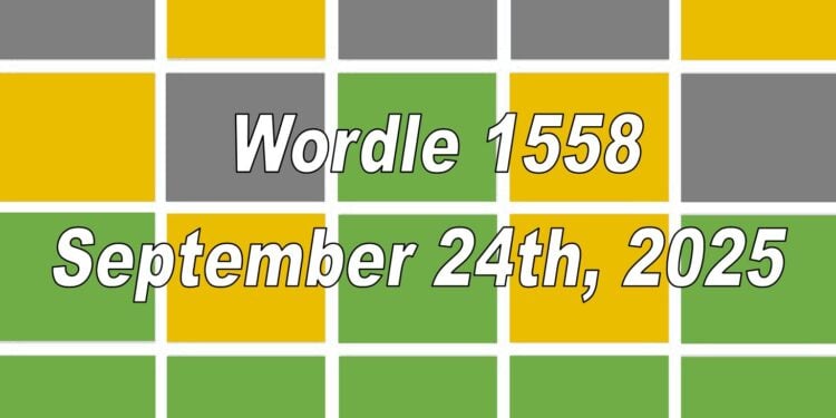 Daily Wordle 1558 - 24th September 2025