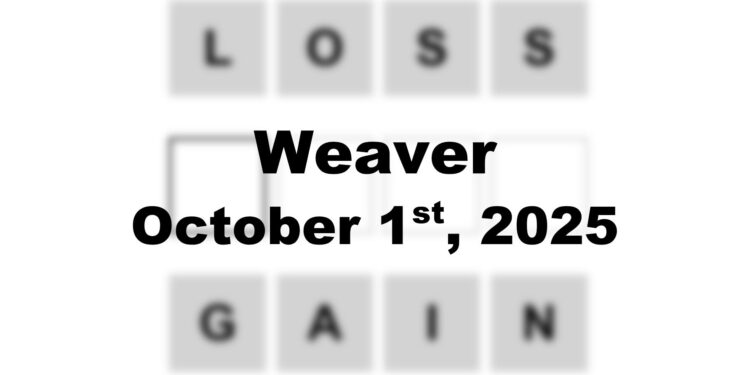 Weaver Answer - 1st October 2025