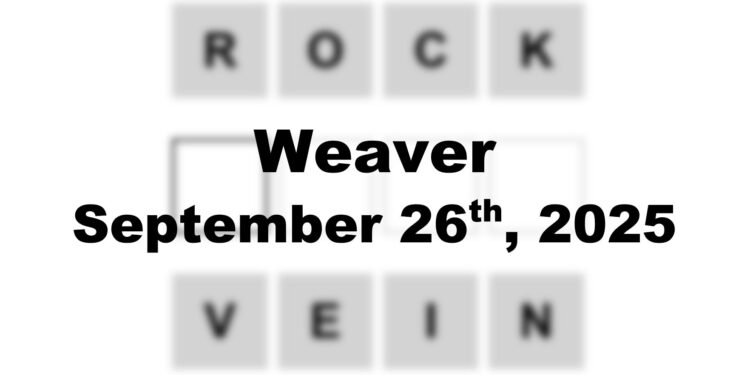 Weaver Answer - 26th September 2025